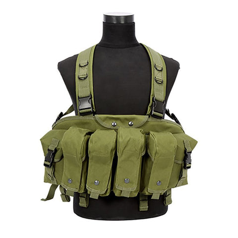 Tactical Recon Chest Rig Vest Military Airsoft Paintball Hunting with w/ Mag Pouch
