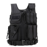 Military Tactical Vest Army Hunting Molle Airsoft Vest Outdoor Body Armor Swat Combat Painball Black Vest for Men